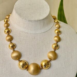 14k gold Gold half bead Necklace